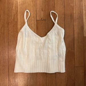 White knit tank top